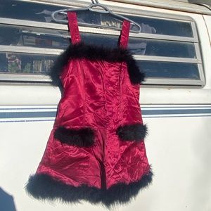 Little red silk Christmas dress